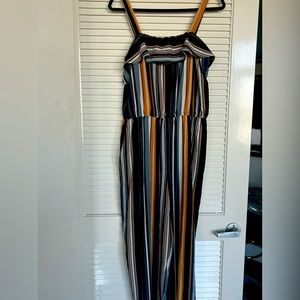 No boundaries stripped pants suit size XXL jumpsuit tank